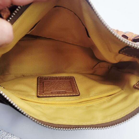 Y2K VINTAGE Coach Chelsea Shoulder Handbag Purse Tan Brown Pebbled Leather - Picture 15 of 16